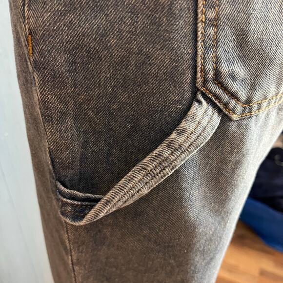 Frye Women’s Button Fly Carpenter Jeans Size 27 Straight Leg Utility Workwear - Picture 7 of 10